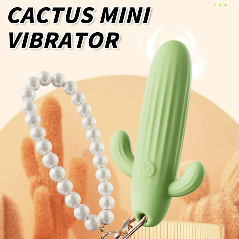Cactus Clitoral & G-Spot Vibrator with Pearl Chain