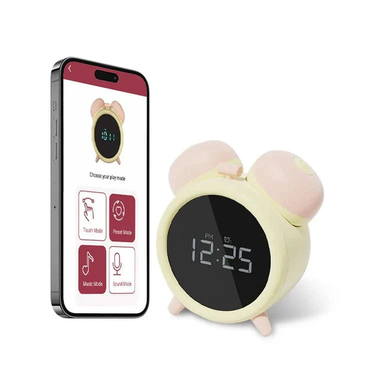 App-Controlled Sucking Vibrator Alarm Clock - 8 Suck & 9 Vibe Modes