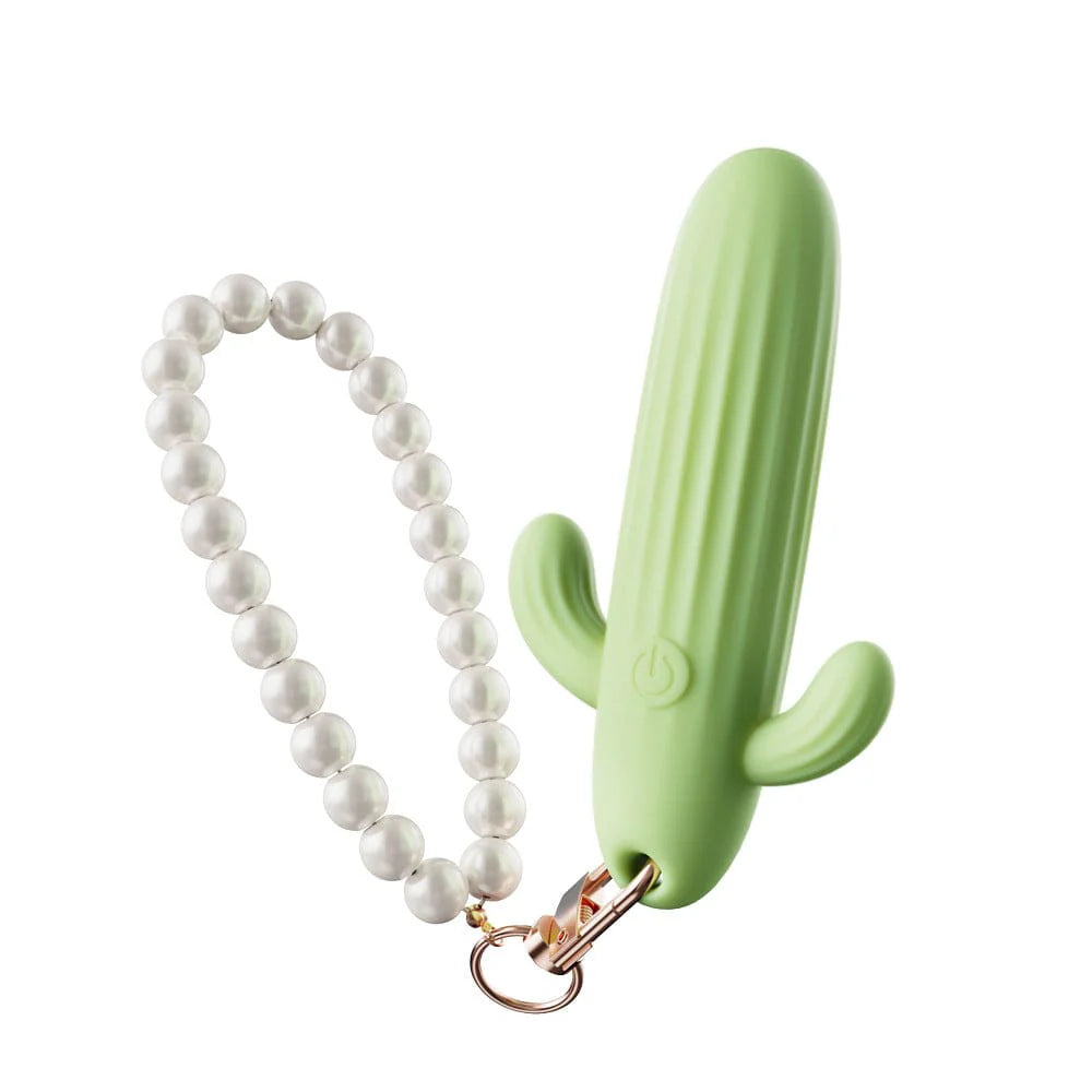 Cactus Clitoral & G-Spot Vibrator with Pearl Chain